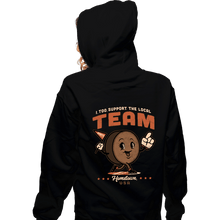Load image into Gallery viewer, Daily_Deal_Shirts Zippered Hoodies, Unisex / Small / Black Local Hockey Fan
