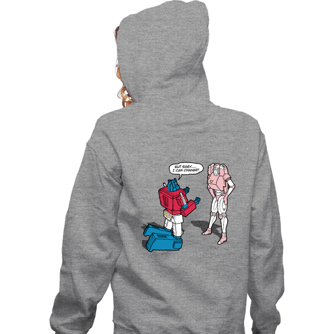 Daily_Deal_Shirts Zippered Hoodies, Unisex / Small / Sports Grey He Can Change