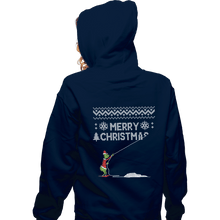 Load image into Gallery viewer, Shirts Pullover Hoodies, Unisex / Small / Navy Stealing Christmas
