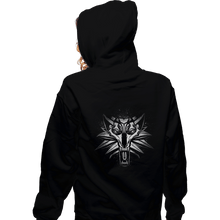 Load image into Gallery viewer, Shirts Pullover Hoodies, Unisex / Small / Black Graffiti White Wolf
