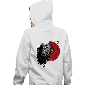 Shirts Zippered Hoodies, Unisex / Small / White Red Sun Guts