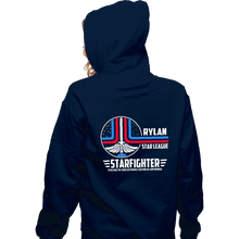 Load image into Gallery viewer, Secret_Shirts Zippered Hoodies, Unisex / Small / Navy The Starfighter
