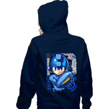 Load image into Gallery viewer, Secret_Shirts Zippered Hoodies, Unisex / Small / Navy A Metal Hero
