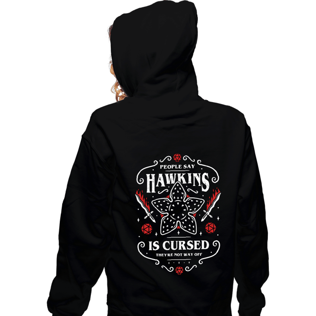 Daily_Deal_Shirts Zippered Hoodies, Unisex / Small / Black Hawkins Is Cursed