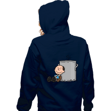 Load image into Gallery viewer, Secret_Shirts Zippered Hoodies, Unisex / Small / Navy Chilly Brown
