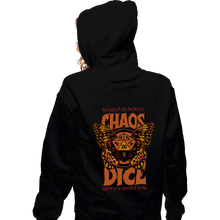 Load image into Gallery viewer, Daily_Deal_Shirts Zippered Hoodies, Unisex / Small / Black Chaos Dice
