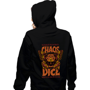 Daily_Deal_Shirts Zippered Hoodies, Unisex / Small / Black Chaos Dice