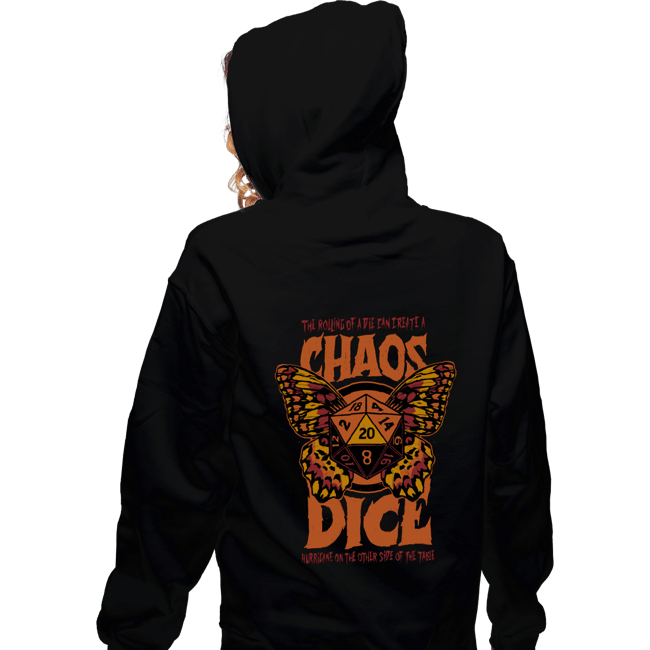 Daily_Deal_Shirts Zippered Hoodies, Unisex / Small / Black Chaos Dice