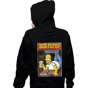 Daily_Deal_Shirts Zippered Hoodies, Unisex / Small / Black Beer Fiction