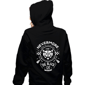 Shirts Zippered Hoodies, Unisex / Small / Black The Black Cat Canoe Emblem