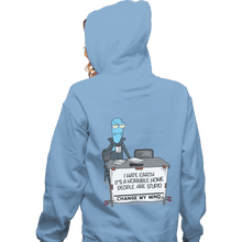 Load image into Gallery viewer, Shirts Pullover Hoodies, Unisex / Small / Royal Blue I Hate Earth
