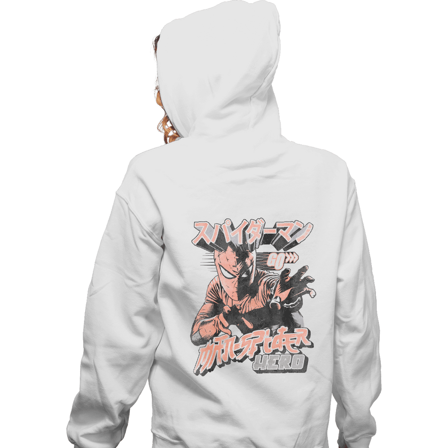 Shirts Zippered Hoodies, Unisex / Small / White Japanese Man Spider