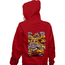 Load image into Gallery viewer, Daily_Deal_Shirts Zippered Hoodies, Unisex / Small / Red Mechanical Madman
