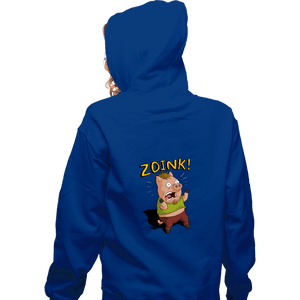 Daily_Deal_Shirts Zippered Hoodies, Unisex / Small / Royal Blue Stoner Pig