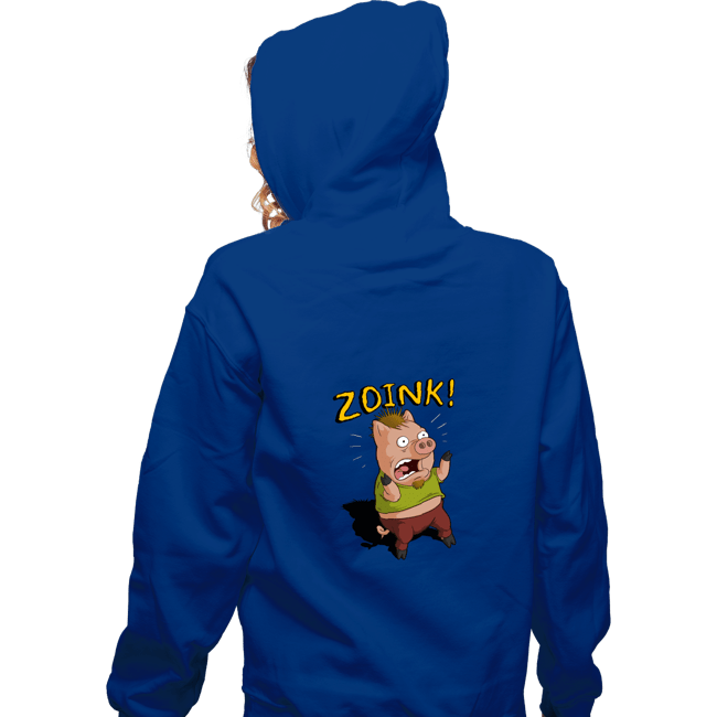 Daily_Deal_Shirts Zippered Hoodies, Unisex / Small / Royal Blue Stoner Pig