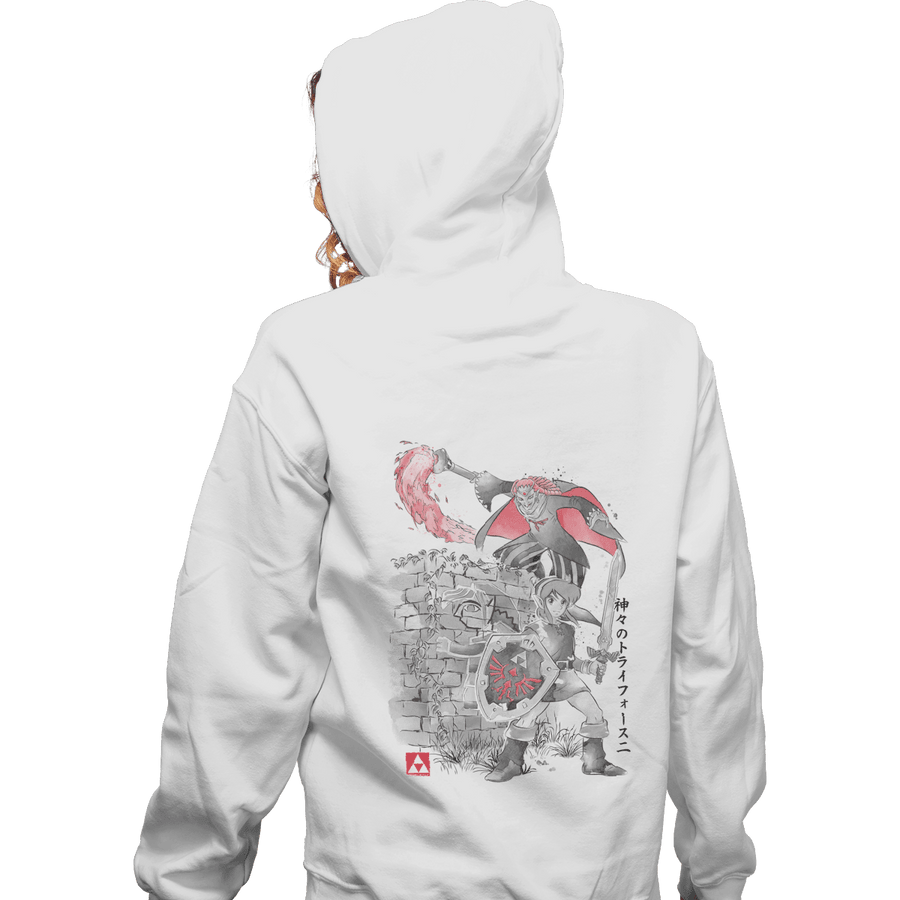 Shirts Zippered Hoodies, Unisex / Small / White Between Worlds Sumi-e