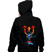 Load image into Gallery viewer, Shirts Zippered Hoodies, Unisex / Small / Black Neptune Splash
