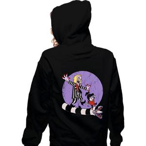 Daily_Deal_Shirts Zippered Hoodies, Unisex / Small / Black Beetle And Girl