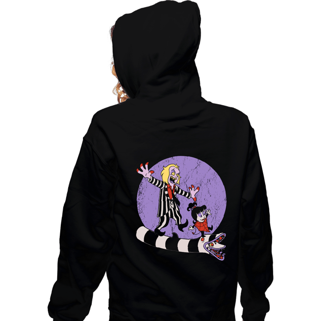Daily_Deal_Shirts Zippered Hoodies, Unisex / Small / Black Beetle And Girl