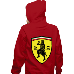 Daily_Deal_Shirts Zippered Hoodies, Unisex / Small / Red Scuderia Britanni
