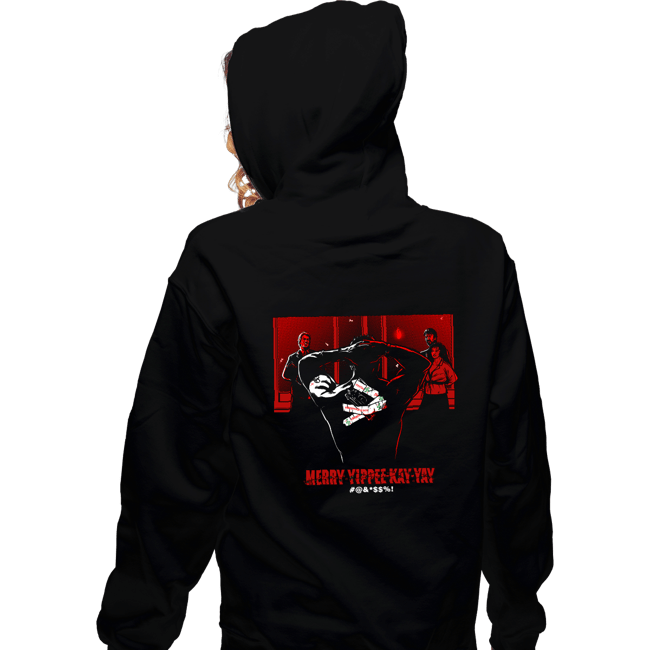 Daily_Deal_Shirts Zippered Hoodies, Unisex / Small / Black Merry Yippee Kay Yay