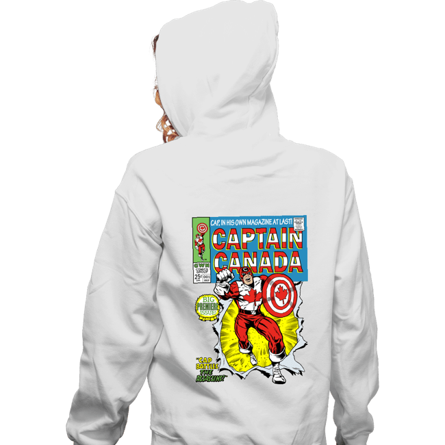Daily_Deal_Shirts Zippered Hoodies, Unisex / Small / White Captain Canada