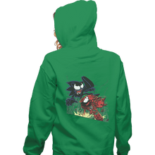Load image into Gallery viewer, Shirts Zippered Hoodies, Unisex / Small / Irish Green Echidna Vs Hedgehog
