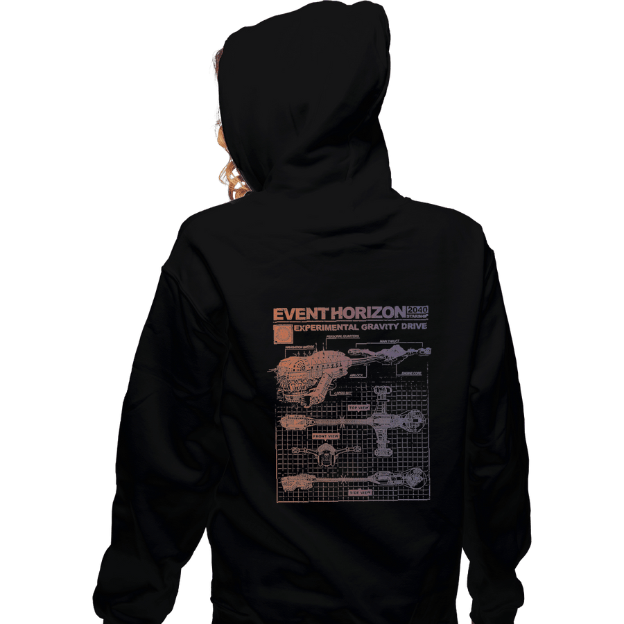 Shirts Zippered Hoodies, Unisex / Small / Black Event Horizon Specs