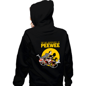 Daily_Deal_Shirts Zippered Hoodies, Unisex / Small / Black The Big Adventures of Pee Wee