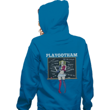 Load image into Gallery viewer, Shirts Zippered Hoodies, Unisex / Small / Royal Blue Playgotham Harley
