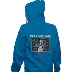 Shirts Zippered Hoodies, Unisex / Small / Royal Blue Playgotham Harley