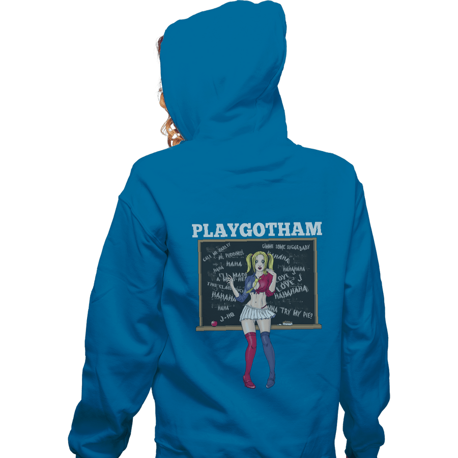 Shirts Zippered Hoodies, Unisex / Small / Royal Blue Playgotham Harley