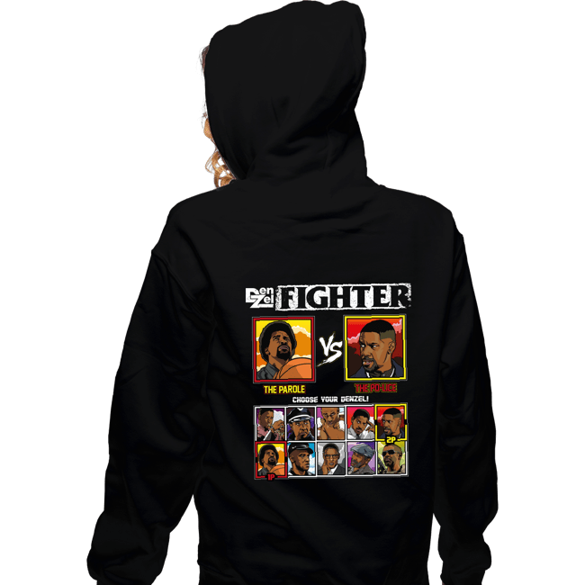 Secret_Shirts Zippered Hoodies, Unisex / Small / Black Denzel Fighter