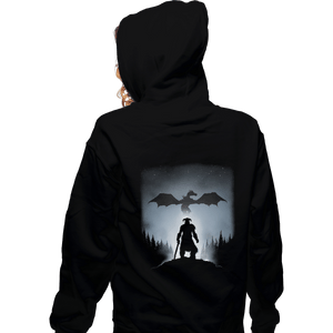 Shirts Pullover Hoodies, Unisex / Small / Black Skyrim Dragon Hunting