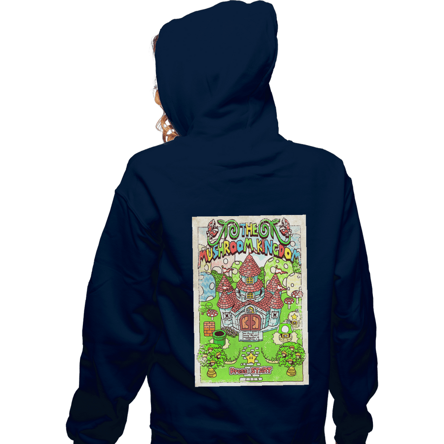 Shirts Zippered Hoodies, Unisex / Small / Navy The Mushroom Kingdom