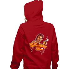 Load image into Gallery viewer, Daily_Deal_Shirts Zippered Hoodies, Unisex / Small / Red The Wings Of Liberty
