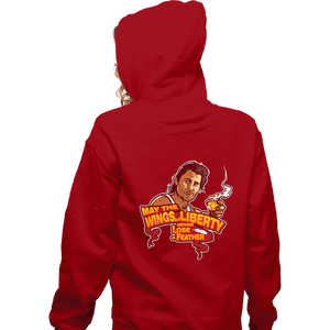 Daily_Deal_Shirts Zippered Hoodies, Unisex / Small / Red The Wings Of Liberty