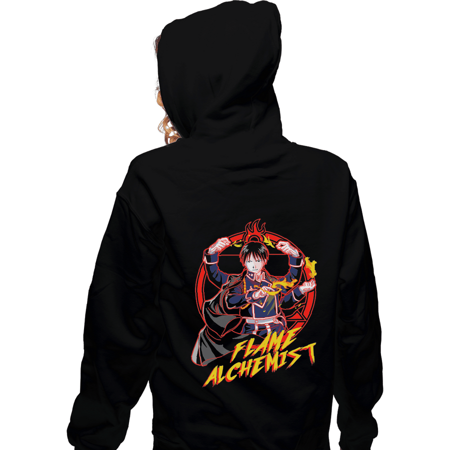 Shirts Pullover Hoodies, Unisex / Small / Black Flame Alchemist
