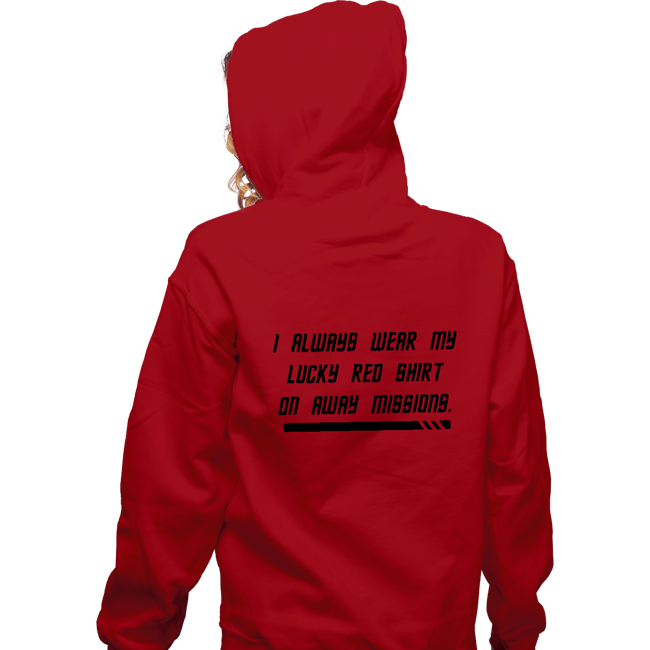 Daily_Deal_Shirts Zippered Hoodies, Unisex / Small / Red Lucky Red Shirt