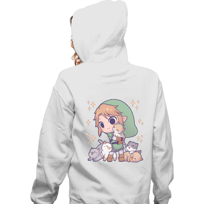 Daily_Deal_Shirts Zippered Hoodies, Unisex / Small / White Twilight Kittens