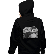 Load image into Gallery viewer, Shirts Zippered Hoodies, Unisex / Small / Black Corpse Bride Of Frankenstein
