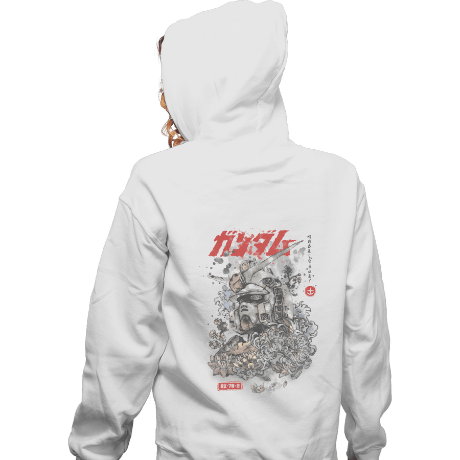 Shirts Pullover Hoodies, Unisex / Small / White Gundam Ink