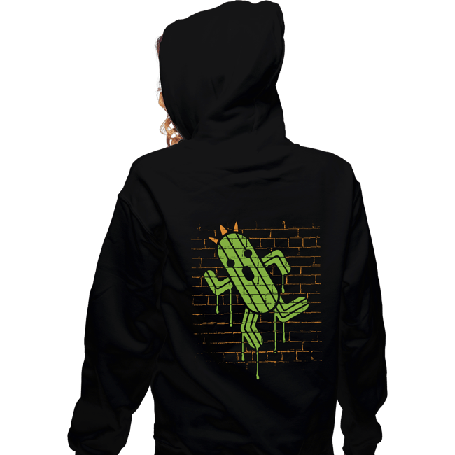 Secret_Shirts Zippered Hoodies, Unisex / Small / Black Cactuar Graffiti