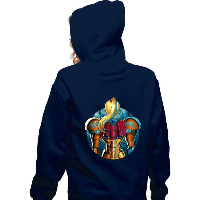 Daily_Deal_Shirts Zippered Hoodies, Unisex / Small / Navy Galactic Autumn