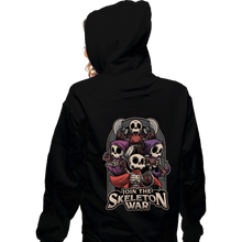 Load image into Gallery viewer, Secret_Shirts Zippered Hoodies, Unisex / Small / Black Skeleton War
