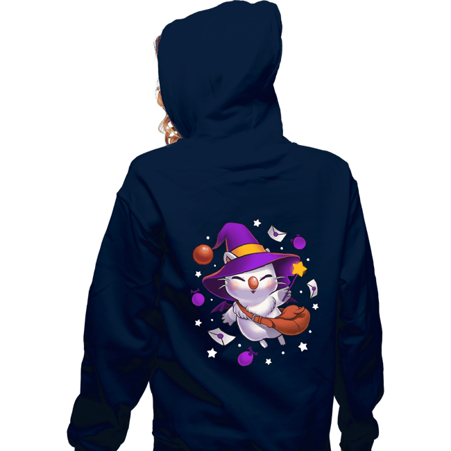 Shirts Zippered Hoodies, Unisex / Small / Navy Moogle Witch