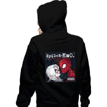 Load image into Gallery viewer, Secret_Shirts Zippered Hoodies, Unisex / Small / Black Spider-emo
