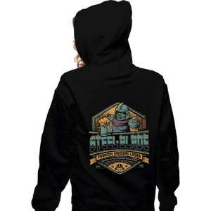 Daily_Deal_Shirts Zippered Hoodies, Unisex / Small / Black Steel Blade Lager