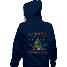 Load image into Gallery viewer, Shirts Zippered Hoodies, Unisex / Small / Navy Ugly RPG Christmas Shirt

