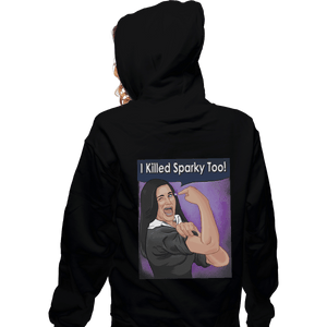 Secret_Shirts Zippered Hoodies, Unisex / Small / Black Sparky Too!